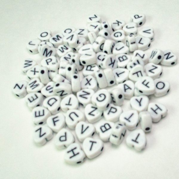 Ensambles : Letras  Corazones blancos pequeños