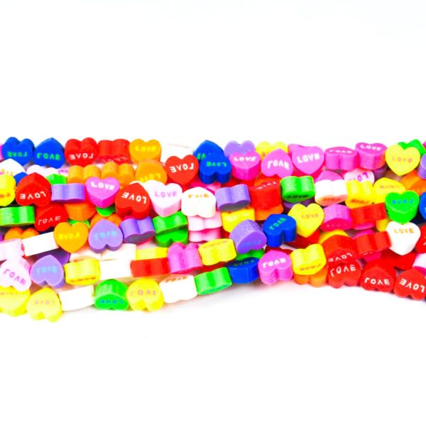 Fimo Figuras Corazones de Colores